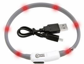 VILÁGÍTÓ LED NYAKÖRV +USB FEKETE 35 CM