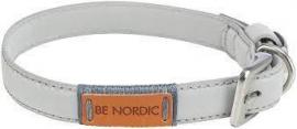 Be Nordic Leather collar - bőr nyakörv (világosszürke) kutyák részére 50cm/25mm