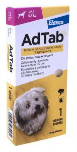 AdTab 112 mg rágótabletta kutyák részére (2,5–5,5 kg)