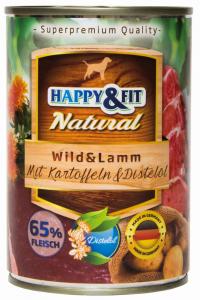 Happy&Fit Natural Wild&Lamm mit Kartoffeln&Distelöl 400g